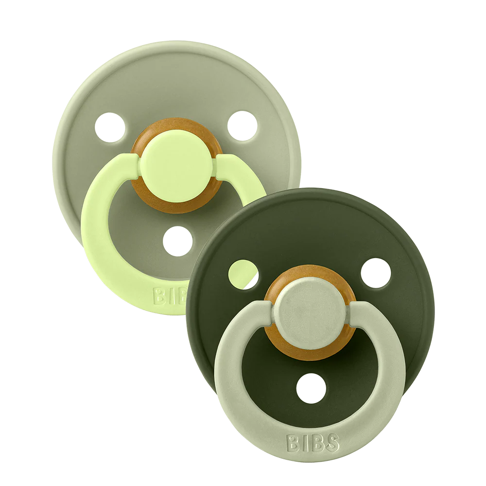 STUDIO Colour Pacifiers 2 Pack Fusion - Sage Hunter Green mix