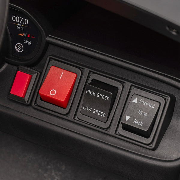 Electric Police Car for Kids with Remote Control, Horn and Built-in Music, 96x60x45 cm