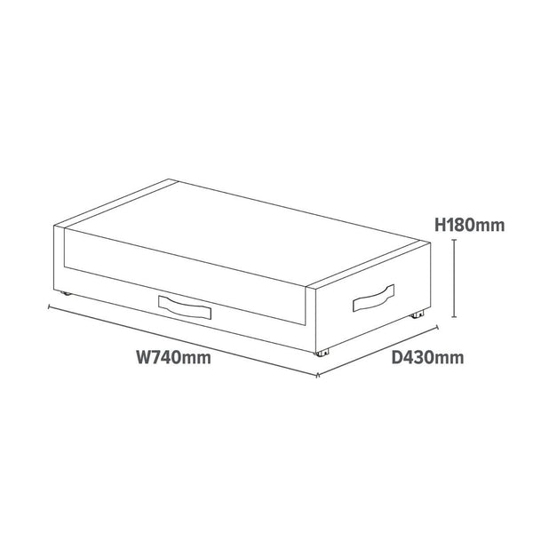 Liberty House Underbed Storage Cart with Wheels (Pack of 2)