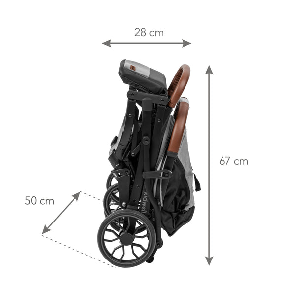 Kidwell Colmer Compact Stroller, Cool Grey + FREE Foot Muff
