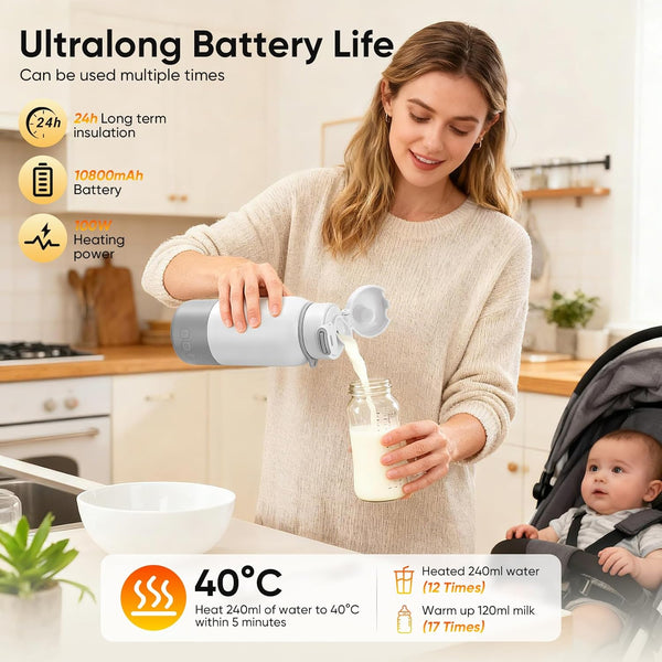 ROCKABYE Rechargeable, Portable BreastMilk/ Water warmer