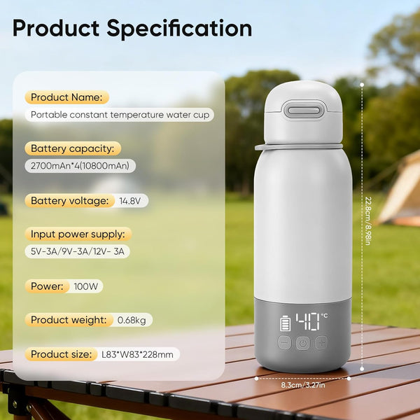 ROCKABYE Rechargeable, Portable BreastMilk/ Water warmer