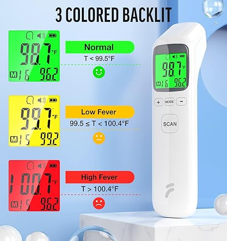 Multifunctional Non-Contact Forehead, Object & Milk Thermometer by Rockabye