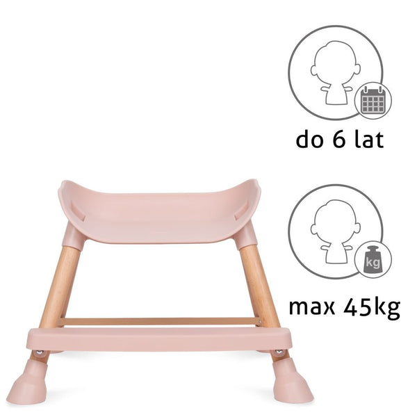 Kidwell Eatan 4in1 Highchair, Wood Pink