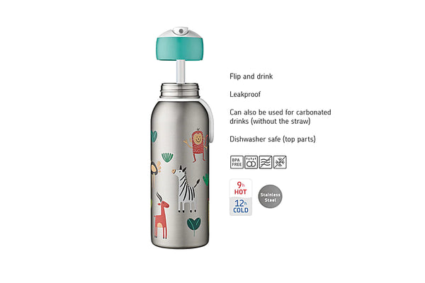 Insulated bottle flip-up Campus 350 ml - Sailors bay