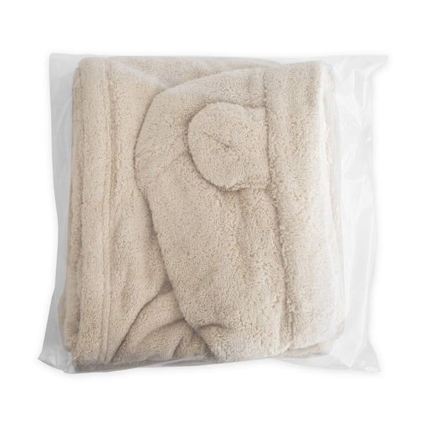 Mushie Poncho Towel - Bear - Fog
