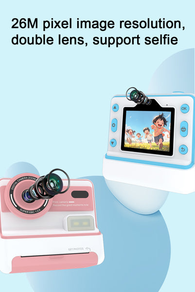 Kid's Digital Camera- Instant Print Pink/ Blue- SD CARD INCLUDED