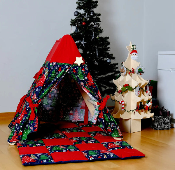 CHRISTMAS EDITION! Climbing Triangle with Tent Cover, Mat, Ramp
