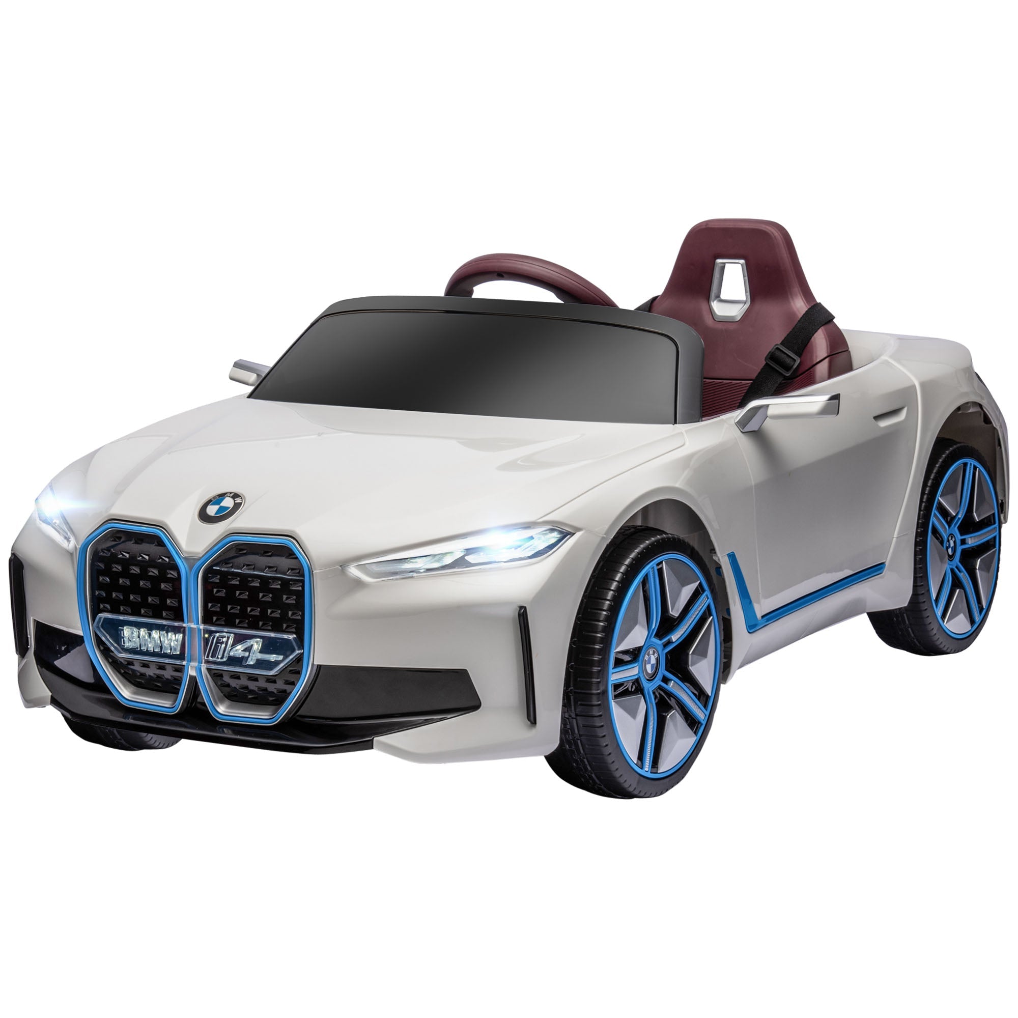 BMW - Electric Car for Children 3-6 Years with BMW License with Remote Control, and Headlights, 115x67x45 cm, White