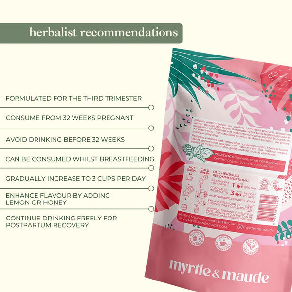 Myrtle & Maude Organic Raspberry Leaf Tea