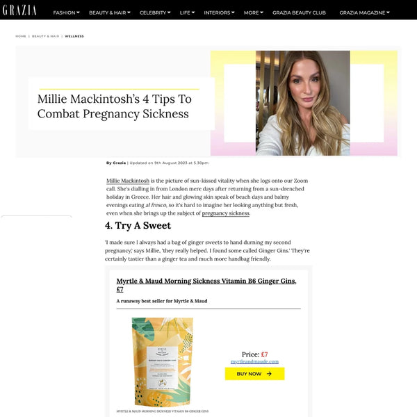 Myrtle & Maude Morning Sickness Vitamin B6 Ginger Gins