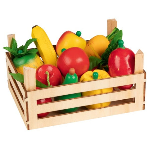 Goki Wooden Fruit & Vegetables in Crate
