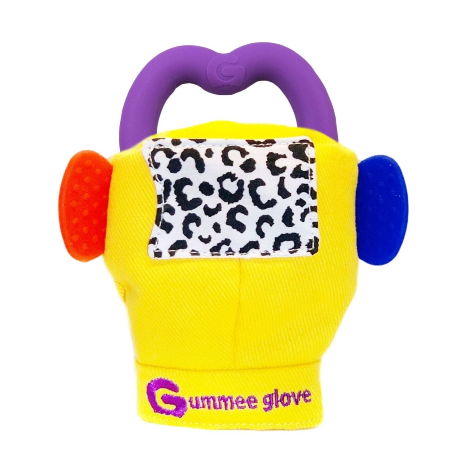 Gummee Glove Teething Mitten & Heart Shaped Ring, Yellow