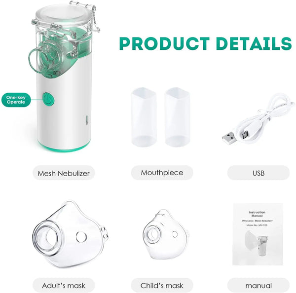 Handheld rechargeable Mesh Nebulizer by Rockabye