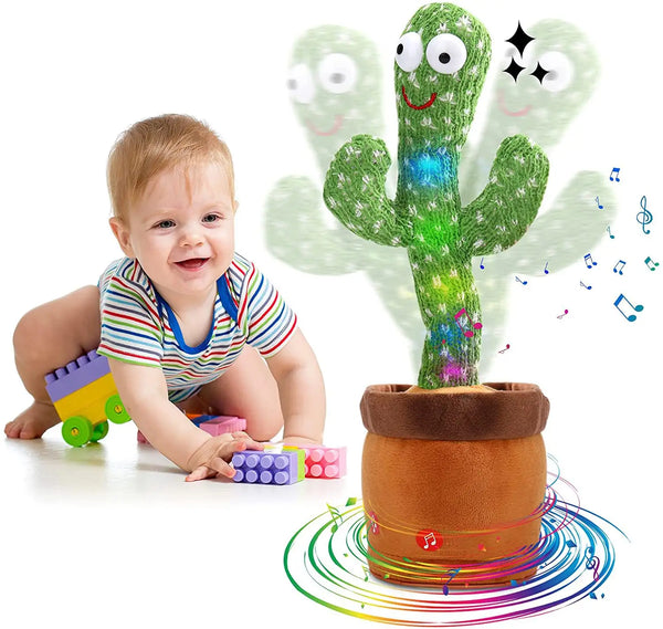 Interactive Electronic Dancing Cactus Plush Toy Sing Repeat