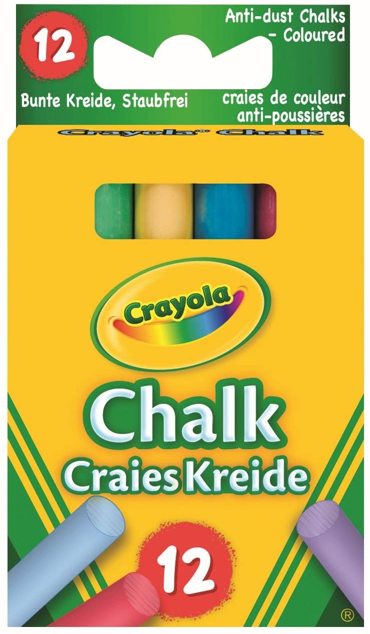 Crayola Anti-Dust Chalk, Coloured (12-pack)