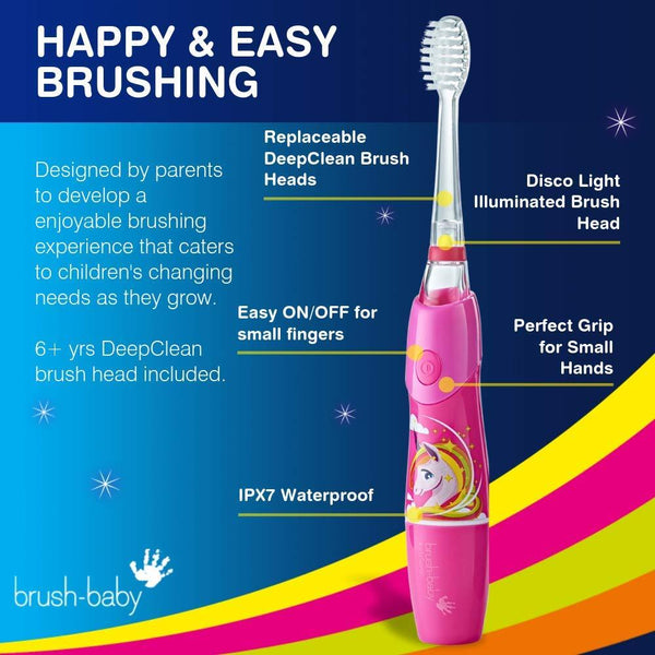 Brush-Baby KidzSonic Flossy the Unicorn Electric Toothbrush
