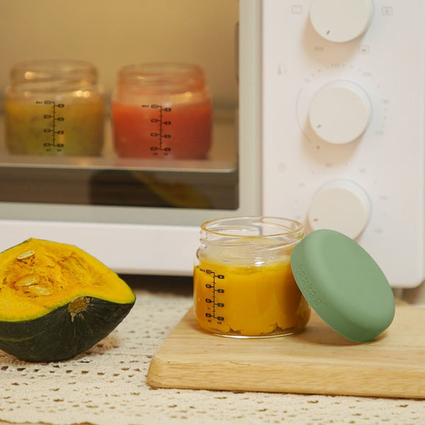 Haakaa Airtight Silicone Lid Glass Jar Set – Mixed (6-pack)