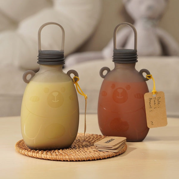 Haakaa Happii Bear Silicone Milk Storage Bags (260ml) (2-pack)