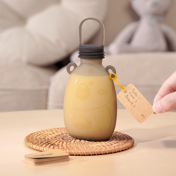 Haakaa Happii Bear Silicone Milk Storage Bags (260ml) (2-pack)