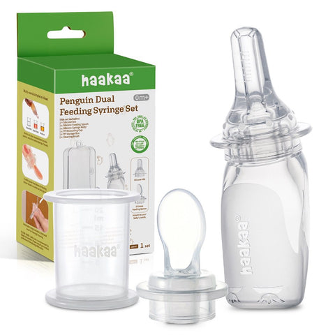 Haakaa Penguin Dual Feeding Syringe Set