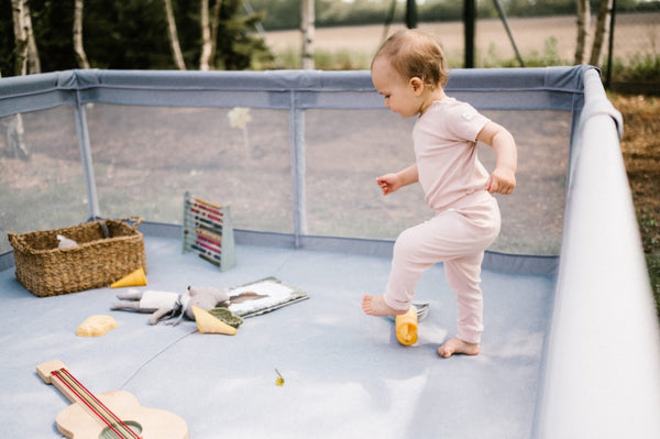 Playpen Bundle BUNDLE: Extra Large Playpen, Grey + PIRA Foldable & Reversible Extra Large Play Mat(200 x 180 cm)