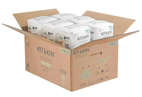 Kit & Kin eco nappy pants Size 4 BOX – 9-15kg (22 x 6 packs, 132 nappy pants)
