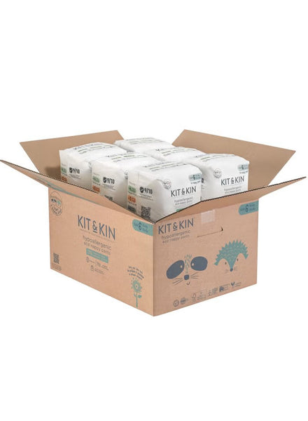 Kit & Kin eco nappy pants Size 6 BOX – 15kg+ (18 x 6 packs, 108 nappy pants)