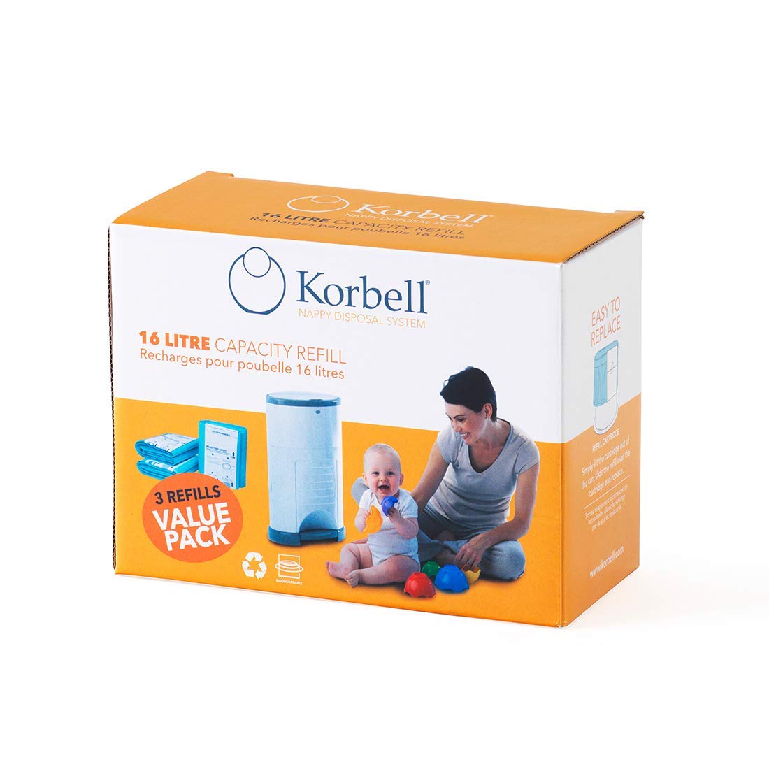 Click to enlarge Korbell Biodegradable Bin Liners (3 pack)