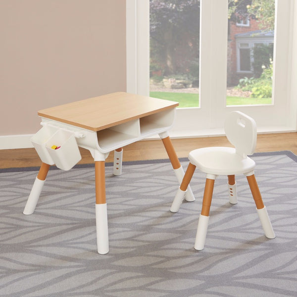 Liberty House Kids’ Scandi Height Adjustable Table and Chair Set