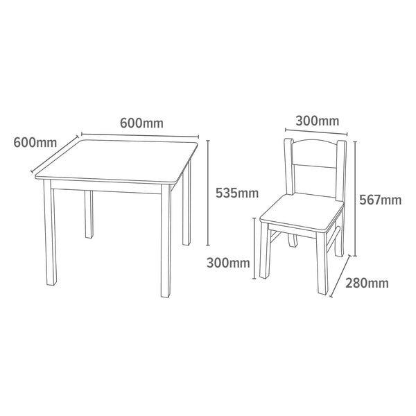 Liberty House White Wooden Table & Chairs Set