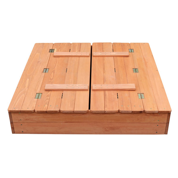 Liberty House Wooden Sandpit with Seating & Cover