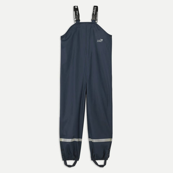 Muddy Puddles Rainy Day Recycled Waterproof Dungarees-NAVY