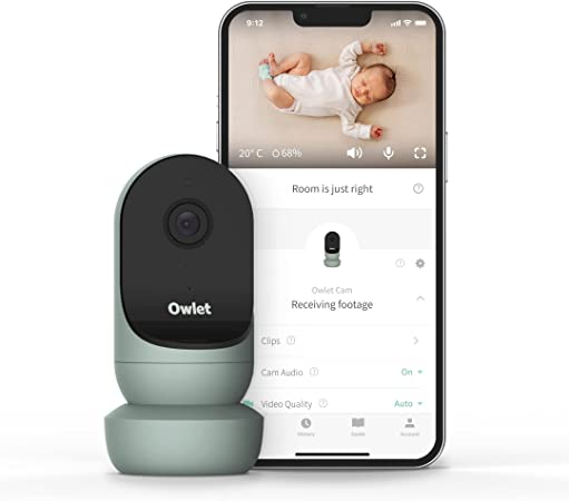 Owlet Monitor Duo: Smart Sock 3 & Cam 2 Video Baby Monitor – Sleepy Sage