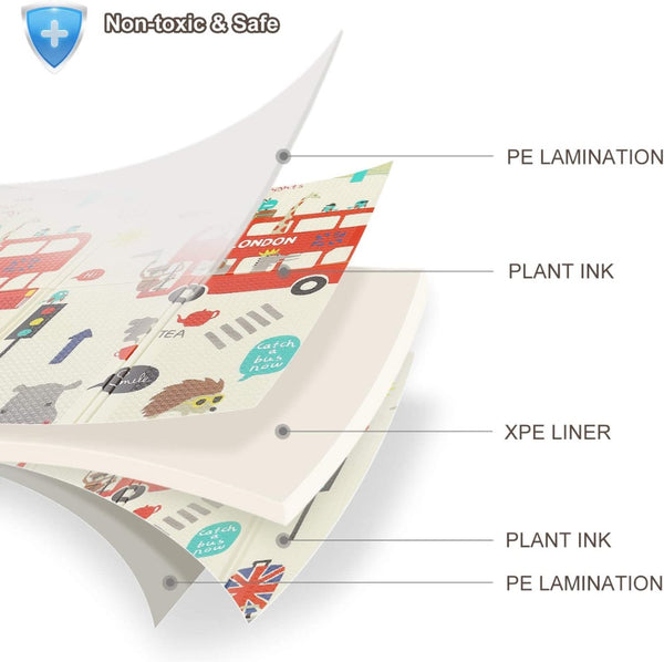 Playpen Bundle BUNDLE: Extra Large Playpen, Grey + PIRA Foldable & Reversible Extra Large Play Mat(200 x 180 cm)