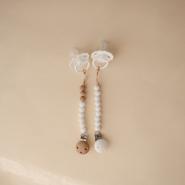 Mushie Silicone Pacifier Clip - Hera Shifting Sands