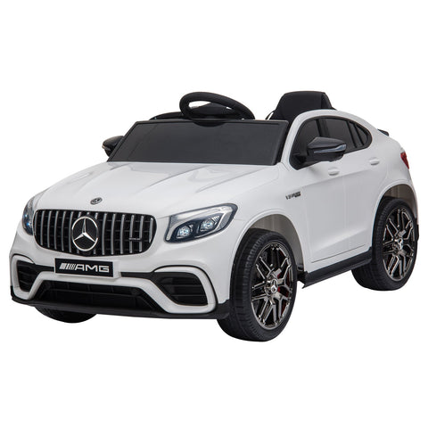 Electric Ride-On Car for Kids 3-5 Years Mercedes with Seat Belt and Remote Control, White