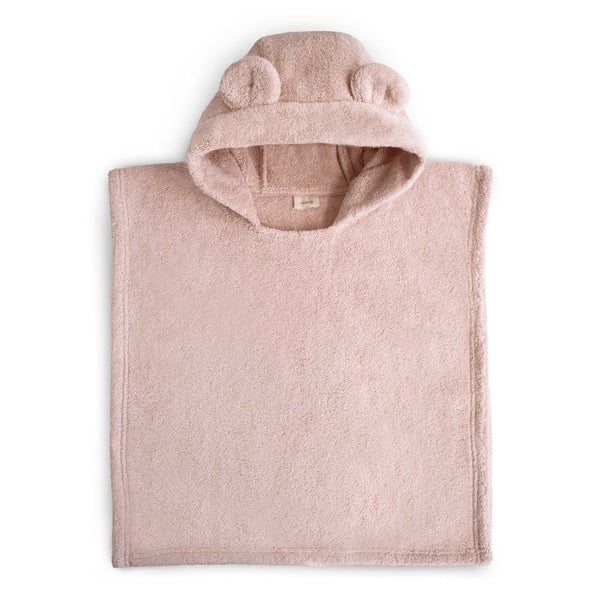 Mushie Poncho Towel - Bear - Blush