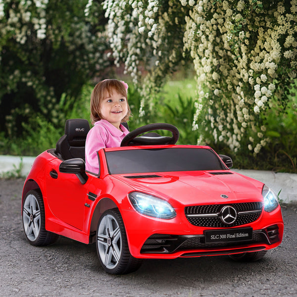 Electric Car for Children Licensed Mercedes SLC 300 with Remote Control, in PP and Metal, 107x62.5x44 cm, Red
