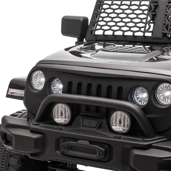 Electric Ride-On Car for Kids 3-6 Years 12V with Remote Control, Headlights and Horn, 100x64. 2x71 cm, Black