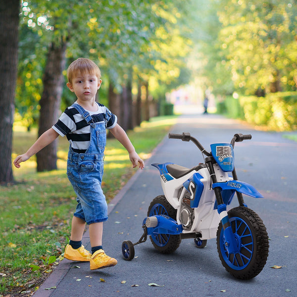 electric cross motorcycle for children for 3-5 years - blue