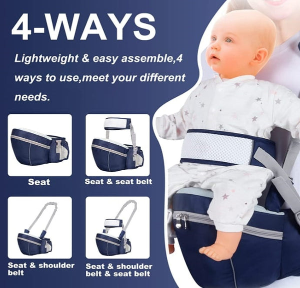 Rockabye Baby Hip Seat Carrier with Chest & Shoulder Strap