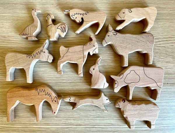 Wooden Farm Animals Set