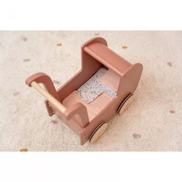 Wooden doll pram with doll Mama s Nest