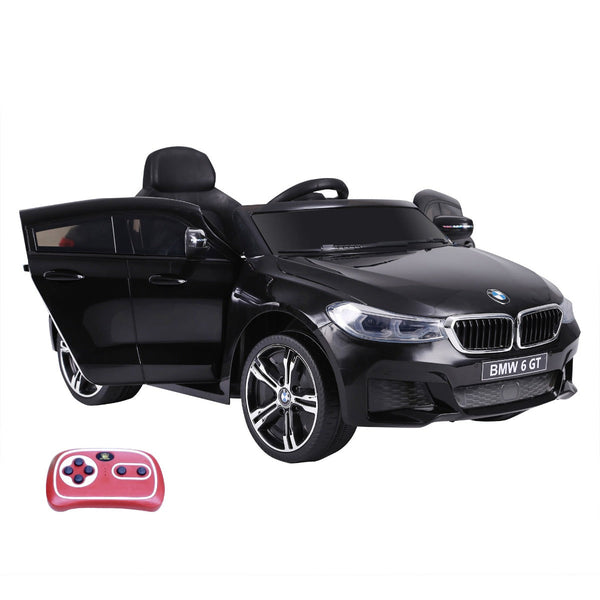 BMW 6GT 6V Electric Ride-On Toy Car, Remote Control Car with Music and LED Headlights, MP3 Player, Horn, 106 x 64 x 51 cm, Black