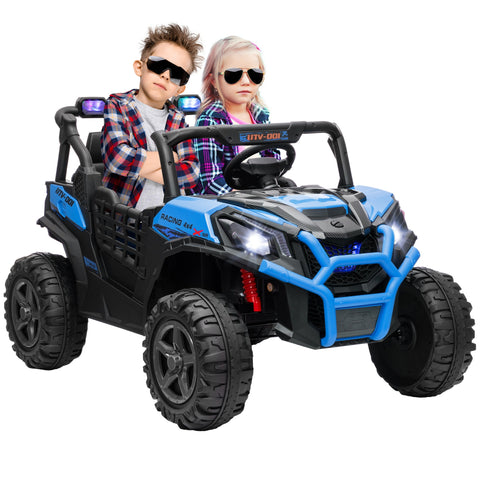 24V 2-Seater Electric Ride-On Car for Kids with Remote Control and 3 Speeds, Ages 3-8 Years, Blue