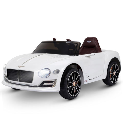 Bentley GT 6V Electric Ride-On Toy Car, Dual Motors, Remote Control, Horn, Sounds, Headlights and 2 Opening Doors, 2.5-5 km/h, for 3-5 Years Old, White
