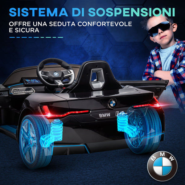 BMW - Electric Car for Children 3-6 Years with BMW License with Remote Control, Box and Headlights, 115x67x45 cm, Black