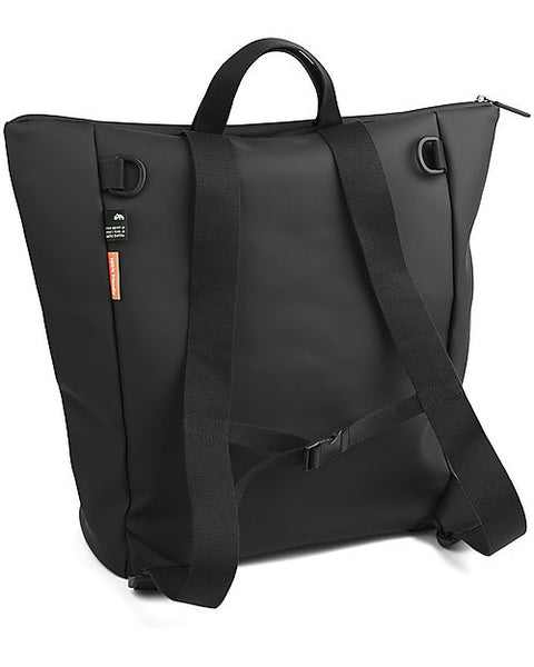 Changing Backpack with Foldable Changing Mat and Stroller Hooks, BLACK - Made from recycled plastic bottles!