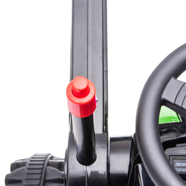 Battery Powered 6V Bulldozer Toy for Children 3-5 Years with Sounds and Lights, 132x62x65 cm, Green